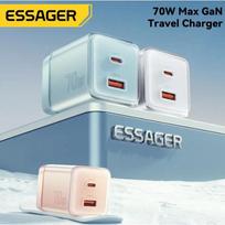 Įkroviklis Essager Color mėlynas 70W (PD / QC3.0)