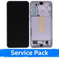 LCD ekranas suderinamas su Samsung S916 S23 Plus su rėmu / Lavender / (Service Pack)