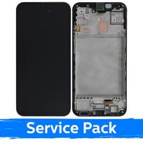 LCD ekranas suderinamas su Samsung M156 M15 5G juodas su rėmu (Service Pack)