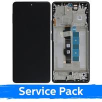 LCD ekranas, suderinamas su Xiaomi Poco M6 Pro 4G / Redmi Note 13 Pro 4G su rėmeliu / juodas (mėlynas) (Service Pack)