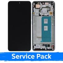 LCD ekranas, suderinamas su Xiaomi Poco F5 Pro 5G su rėmeliu / baltas (Service Pack)