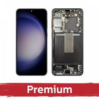 LCD ekranas, suderinamas su Samsung S916 S23 Plus su rėmeliu / Phantom Black / OEM