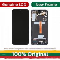 LCD ekranas, suderinamas su Samsung S906 S22 Plus su rėmeliu / Phantom Black (Atnaujintas: Telemax)