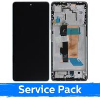 LCD ekranas, suderinamas su Xiaomi Poco F5 5G, su rėmeliu / baltas / (Service Pack)