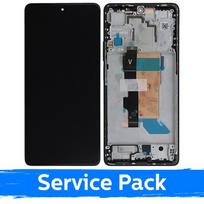 LCD ekranas, suderinamas su Xiaomi Poco F5 5G, su rėmeliu / juodas / (Service Pack)