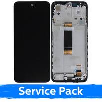 LCD Ekranas suderinamas su Xiaomi Redmi 12 4G / Redmi 12 5G / Poco M6 Pro 5G Juodas su rėmeliu (Service Pack)