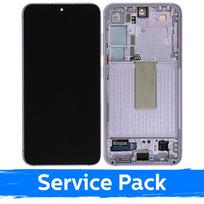 LCD ekranas suderinamas su Samsung S911 S23 su rėmeliu / levandų (šviesiai rožinis) / (Service Pack)