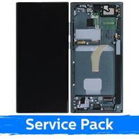 LCD ekranas suderinamas su Samsung S908 S22 Ultra su rėmeliu / žalias / (Service Pack)
