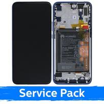 LCD ekranas skirtas Huawei P Smart Z su rėmeliu / Safyro mėlyna / (Service Pack)