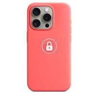 Telefono dėklas „Silicone Case v2", skirtas iPhone 15 Pro, Guava, su dėžute