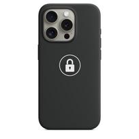Telefono dėklas „Silicone Case v2", skirtas iPhone 15 Pro, juodas, su dėžute