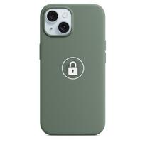 Telefono dėklas „Silicone Case v2", skirtas iPhone 15 Plus, Cypress, su dėžute
