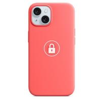 Telefono dėklas „Silicone Case v2", skirtas iPhone 15 Plus, Guava, su dėžute