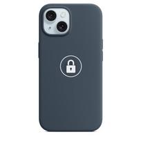 Telefono dėklas „Silicone Case v2", skirtas iPhone 15, Storm Blue, su dėžute