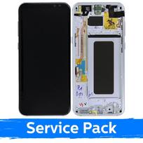 LCD Ekranas suderinamas su Samsung G955 S8 Plus su rėmeliu / Arctic Silver / (Service Pack)