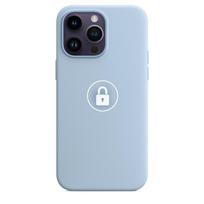 Telefono dėklas „Silicone Case v2", skirtas iPhone 14 Pro, Sky, su dėžute