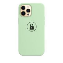 Telefono dėklas „Silicone Case v2", skirtas iPhone 12 Pro Max, Pistachio, su dėžute