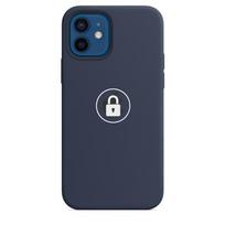 Telefono dėklas „Silicone Case v2", skirtas iPhone 12 Mini, Deep Navy, su dėžute