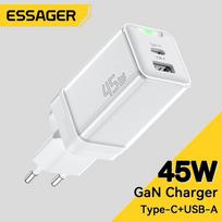 Įkroviklis Essager Zhiqi GaN Baltas 45W (PD / QC3.0)