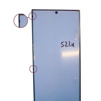 LCD ekranas skirtas Samsung S908 S22 Ultra su rėmeliu / Burgundy / (atnaujintas: Telemax) (su defektais 1)