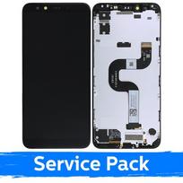 LCD ekranas skirtas Xiaomi Mi A2 juodas su rėmeliu (Service Pack)