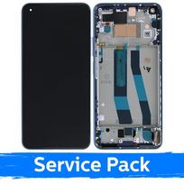 Ekranas skirtas Xiaomi Mi 11 Lite 4G (Lite 5G / Lite 5G NE) su rėmeliu / Bubblegum Blue / (Service Pack)