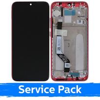 Ekranas skirtas Xiaomi Redmi Note 7 (Note 7 Pro) su rėmeliu / Nebula Red / (Service Pack)
