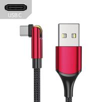 USB laidas Essager Universal (180 kampu) raudonas Type-C 200cm (iki 3A)