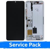 LCD ekranas suderinamas su Xiaomi Mi Note 10 (Note 10 Pro / Note 10 Lite) su rėmeliu / ledyninė balta / (Service Pack)