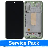 LCD ekranas suderinamas su Samsung A546 A54 5G su rėmeliu / žalsvai geltonas / (Service Pack)