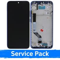 Ekranas skirtas Xiaomi Redmi Note 7 (Note 7 Pro) su rėmeliu / Blue / (Service Pack)