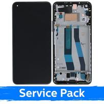 Ekranas skirtas Xiaomi Mi 11 Lite 4G (Lite 5G / Lite 5G NE) su rėmeliu / Truffle Black / (Service Pack)