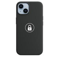 Telefono dėklas Silicone Case v2, skirtas iPhone 14 Plus, Midnight, pakuotėje