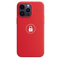 Telefono dėklas Silicone Case v2, skirtas iPhone 14 Pro, raudonas, pakuotėje