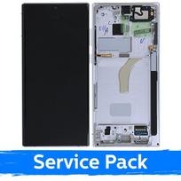LCD ekranas suderinamas su Samsung S908 S22 Ultra su rėmeliu / baltas / (Service Pack)