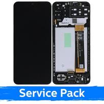 LCD ekranas suderinamas su Samsung M135 M13 4G juodas su rėmu (Service Pack)