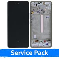 LCD ekranas suderinamas su Samsung A536 A53 5G su rėmeliu / baltas / (Service Pack)