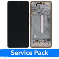 LCD ekranas suderinamas su Samsung A536 A53 5G su rėmeliu / Peach / (Service Pack)