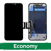 LCD ekranas suderinamas su iPhone 11 juodas (INCELL su metaline plokštele / Economy)