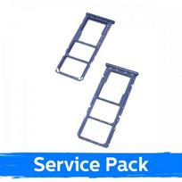 SIM kortelės laikiklis, skirtas Samsung A750 A7 2018, mėlynas, originalus (Service Pack)