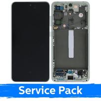 LCD ekranas skirtas Samsung G990 S21 FE 5G su rėmeliu / Olive / (Service Pack)