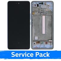 LCD ekranas suderinamas su Samsung A536 A53 5G su rėmeliu / mėlynas / (Service Pack)