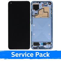 Ekranas skirtas Xiaomi Mi 11 5G su rėmeliu / Horizon Blue / (Service Pack)