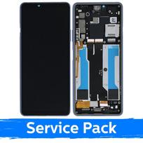 Ekranas skirtas Sony Xperia 10 III mėlynas su rėmeliu (Service Pack)