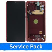 LCD Ekranas suderinamas su Samsung N770 Note 10 Lite su rėmeliu / Aura Red / (Service Pack)