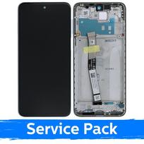 LCD ekranas suderinamas su Xiaomi Redmi Note 9S (Note 9 Pro) su rėmeliu / Glacier White / (Service Pack)