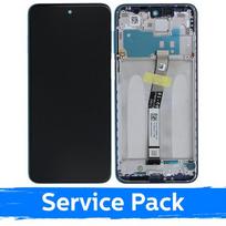 LCD ekranas suderinamas su Xiaomi Redmi Note 9S (Note 9 Pro) su rėmeliu / mėlynas / (Service Pack)