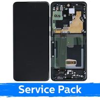 Ekranas skirtas Samsung G988 S20 Ultra su rėmeliu / Cosmic Black / (Service Pack)