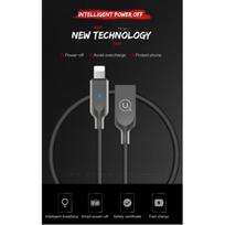 USB kabelis USAMS "SJ154" juodas "Lightning" 120cm (su LED indikatoriumi)