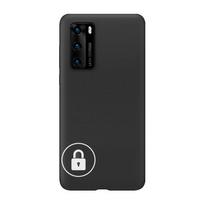 Telefono dėklas Silicone Cover skirtas Huawei P40 Lite / juodas / pakuotėje